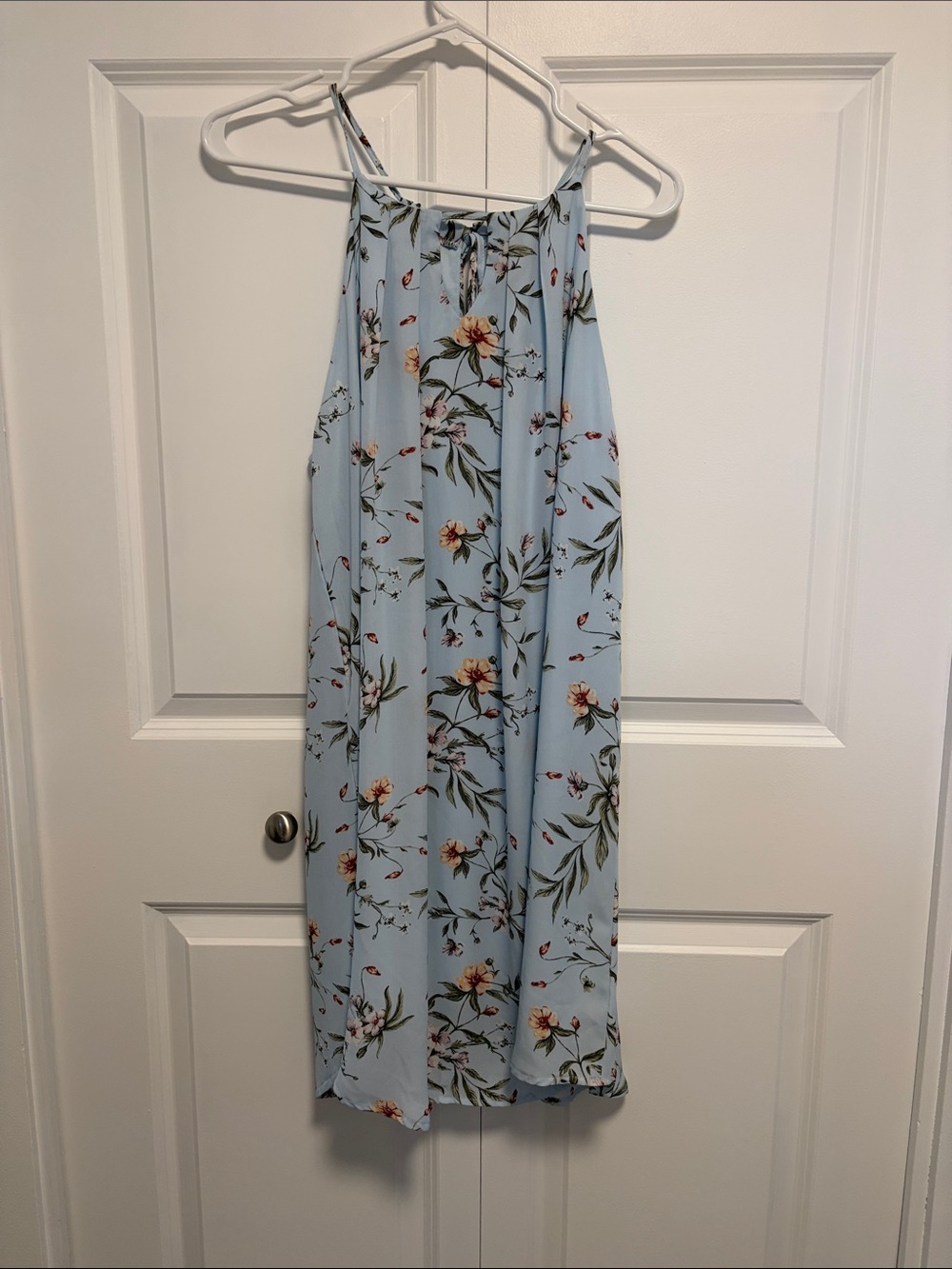 2 for $30 - Eclipse - Light Blue Floral Halter Sundress